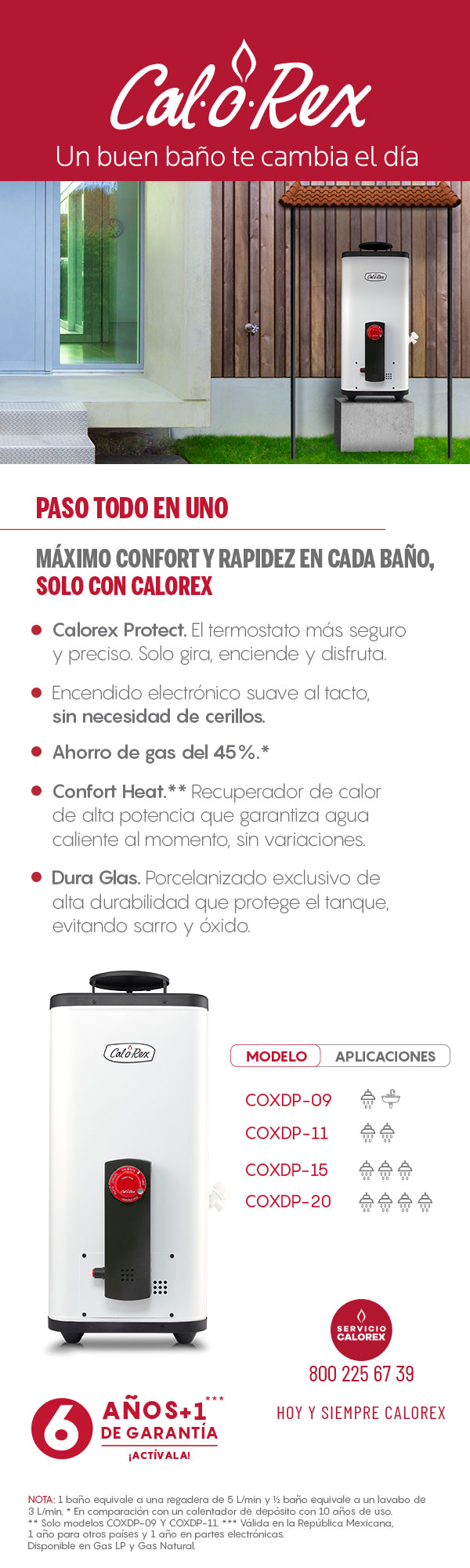 Calentadores de Agua de Paso Titanio Calorex Rapida Recuperación Home Depot México